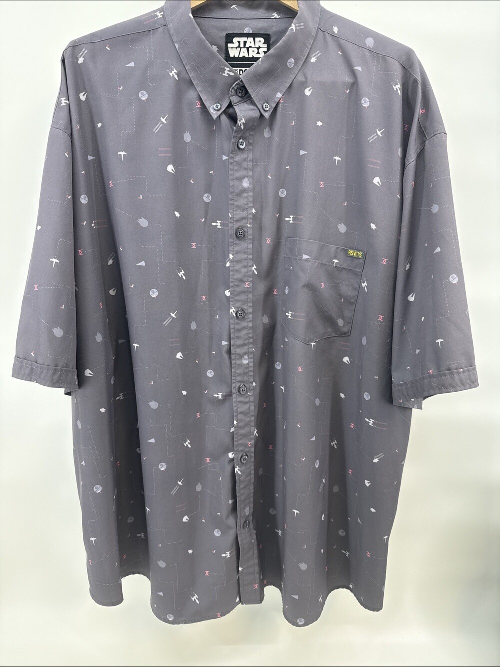 RSVLTS Star Wars Stay on Target Short Sleeve Shirt Size 4XL Gray Kunuflex